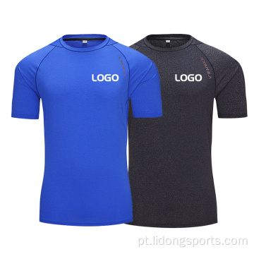 Camisa de esportes de roupas masculinas de roupas de fitness